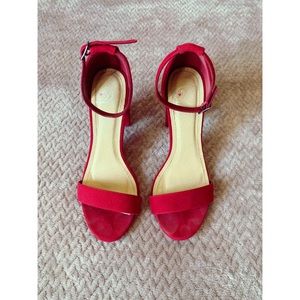 Red Stap Heels